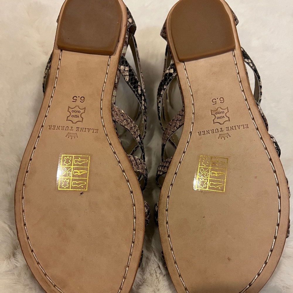 Elaine Turner Python Colored Sandals Size 6.5 (New In Box) - Picture 4 of 4